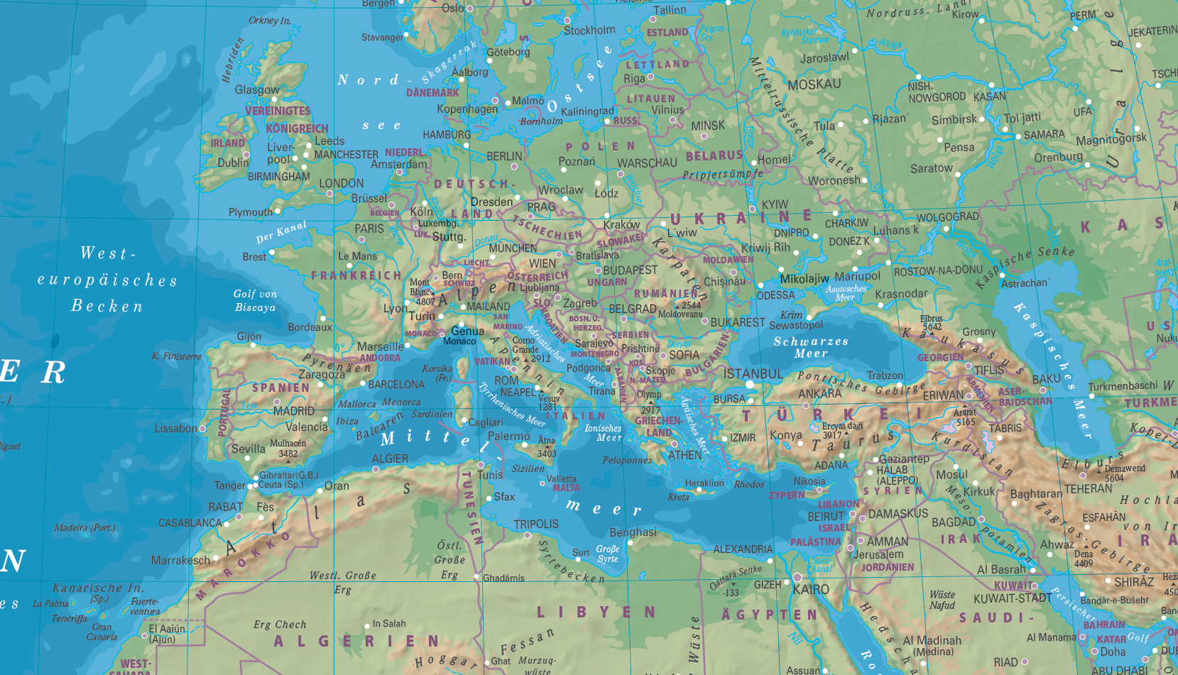 Van der Grinten Physical World Map - Image 3